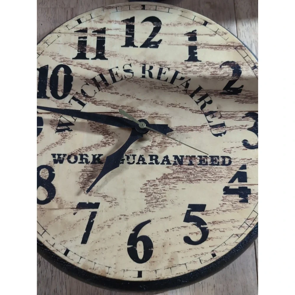 Watches Repaired Wall‎ Clock Vintage Cardboard Back